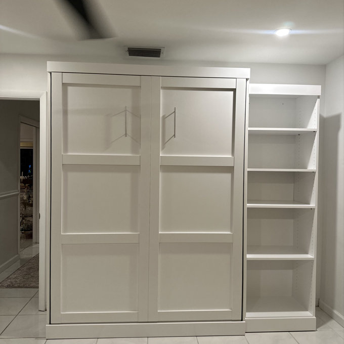 Wade Logan® Arlex Storage Murphy Bed, Space-Saving Wall Bed